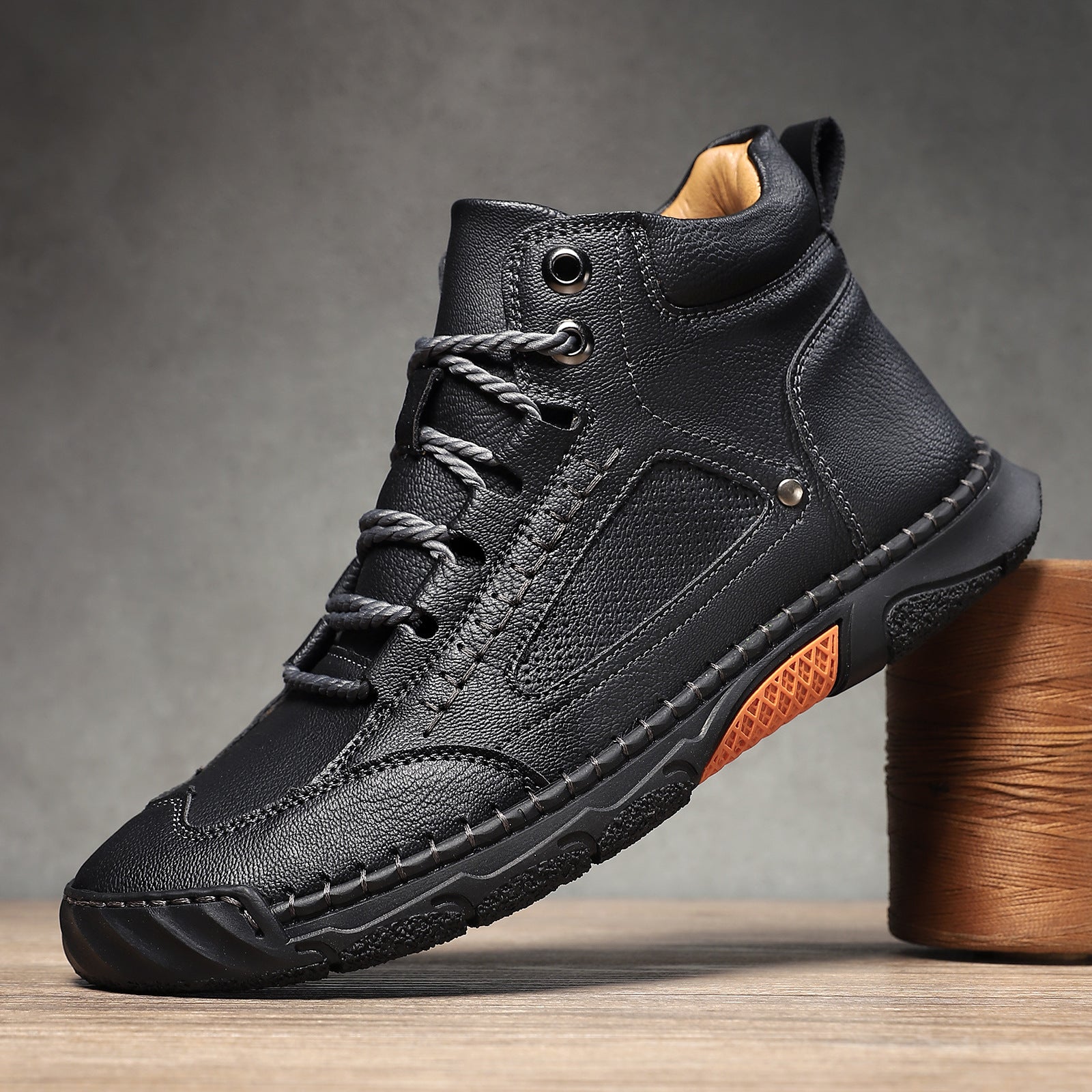 Bottes en cuir pour homme grandes tailles
