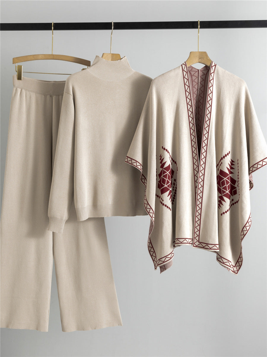 Ensemble trois pièces pour femme, style décontracté et ample