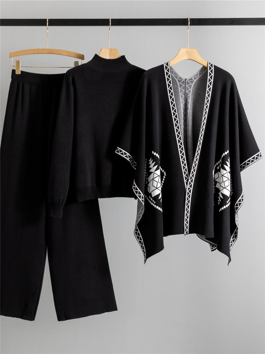 Ensemble trois pièces pour femme, style décontracté et ample