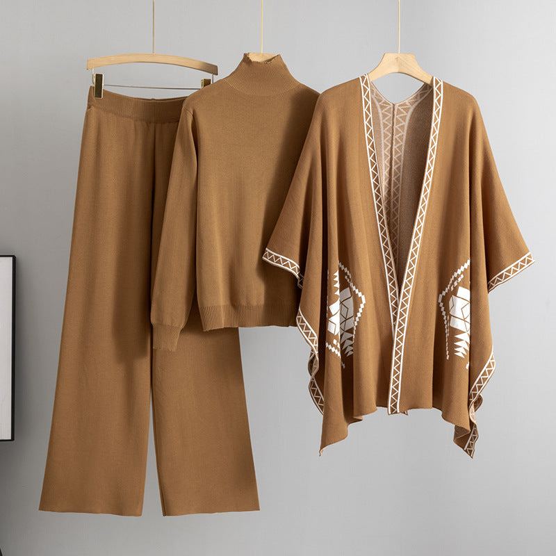 Ensemble trois pièces pour femme, style décontracté et ample