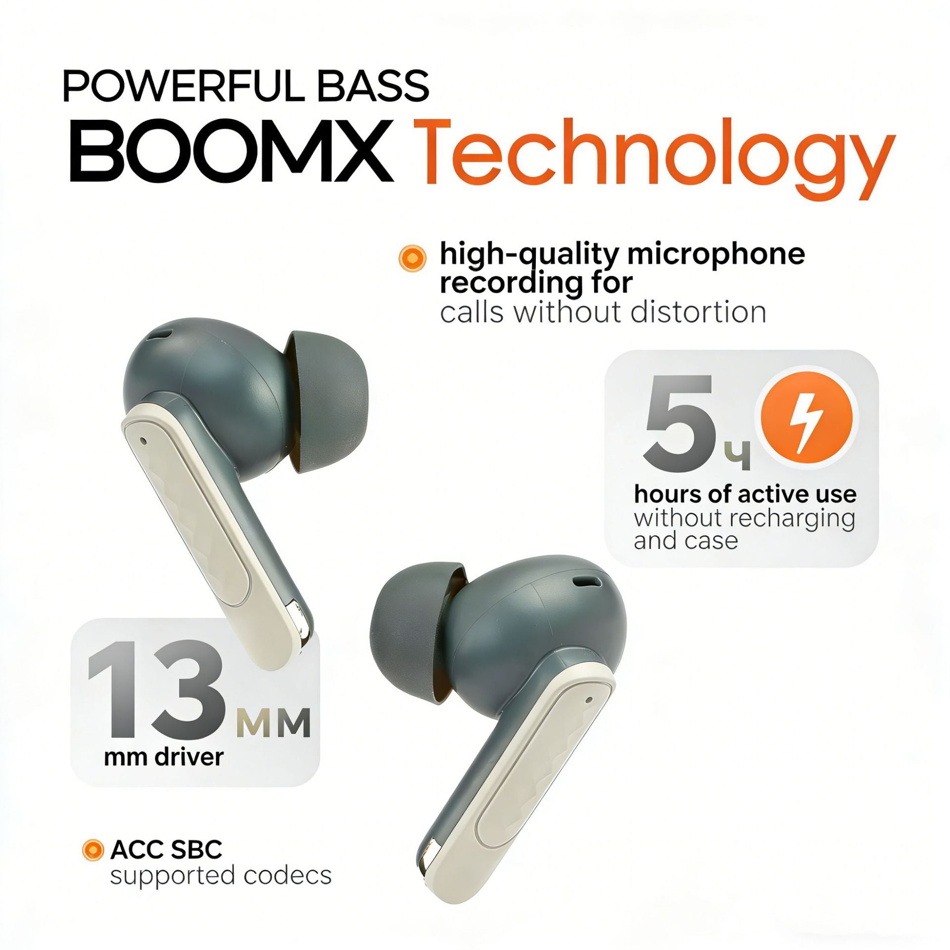 Écouteurs intra-auriculaires Bluetooth sans fil TWS