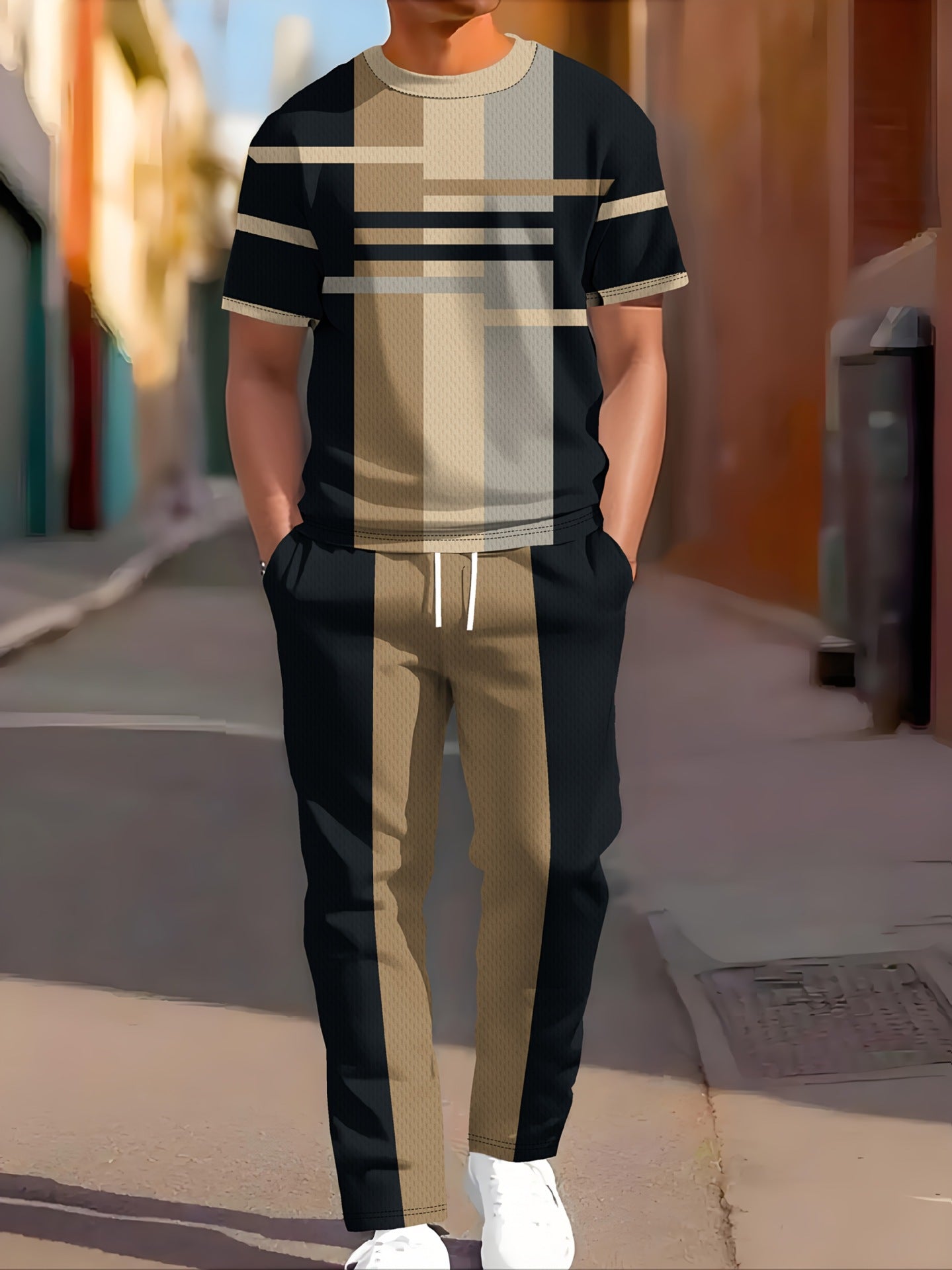 Ensemble deux pièces imprimé pour homme