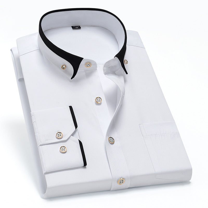 Chemise homme à manches longues stretch