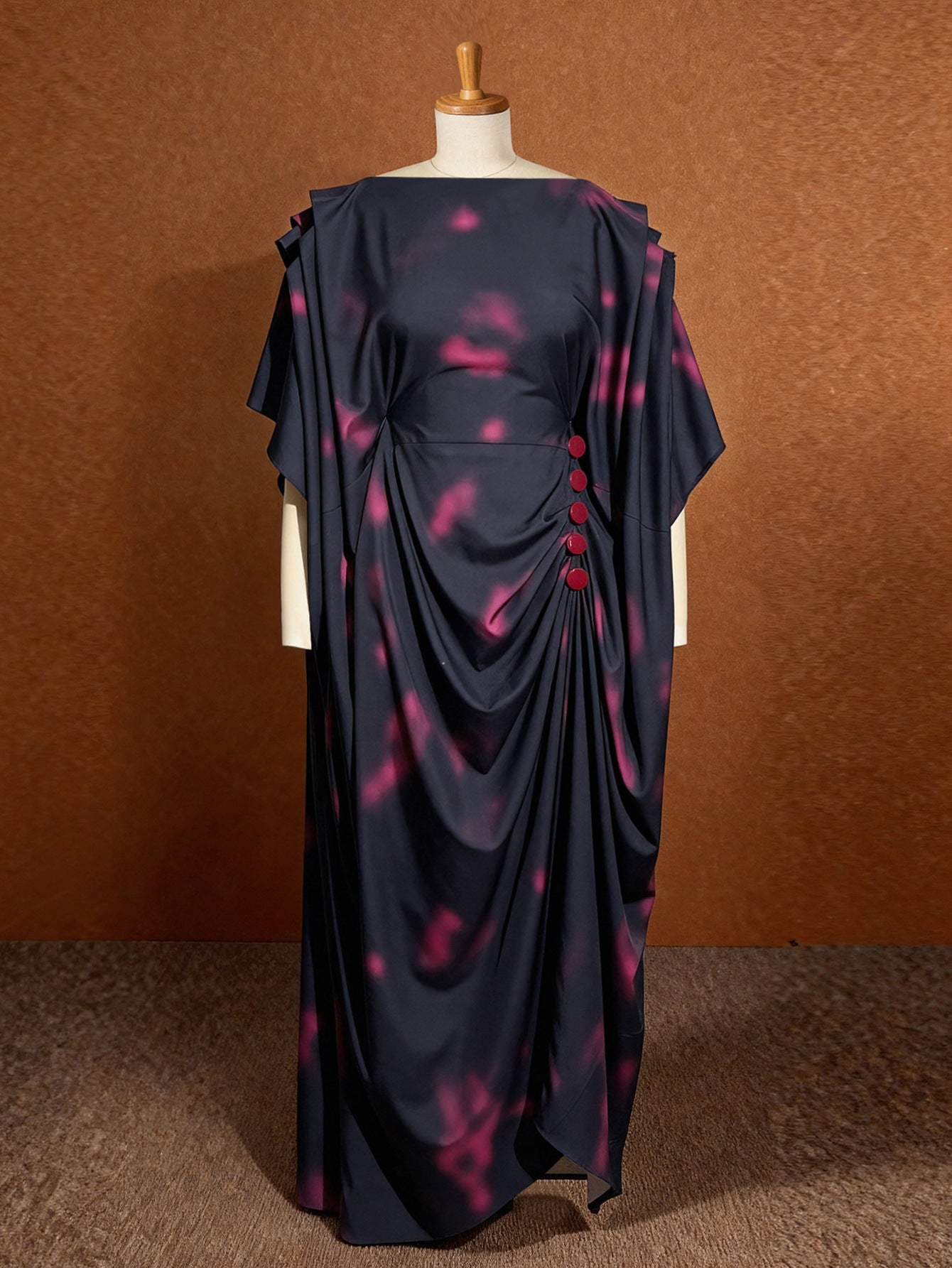 Robe longue africaine à manches chauve-souris