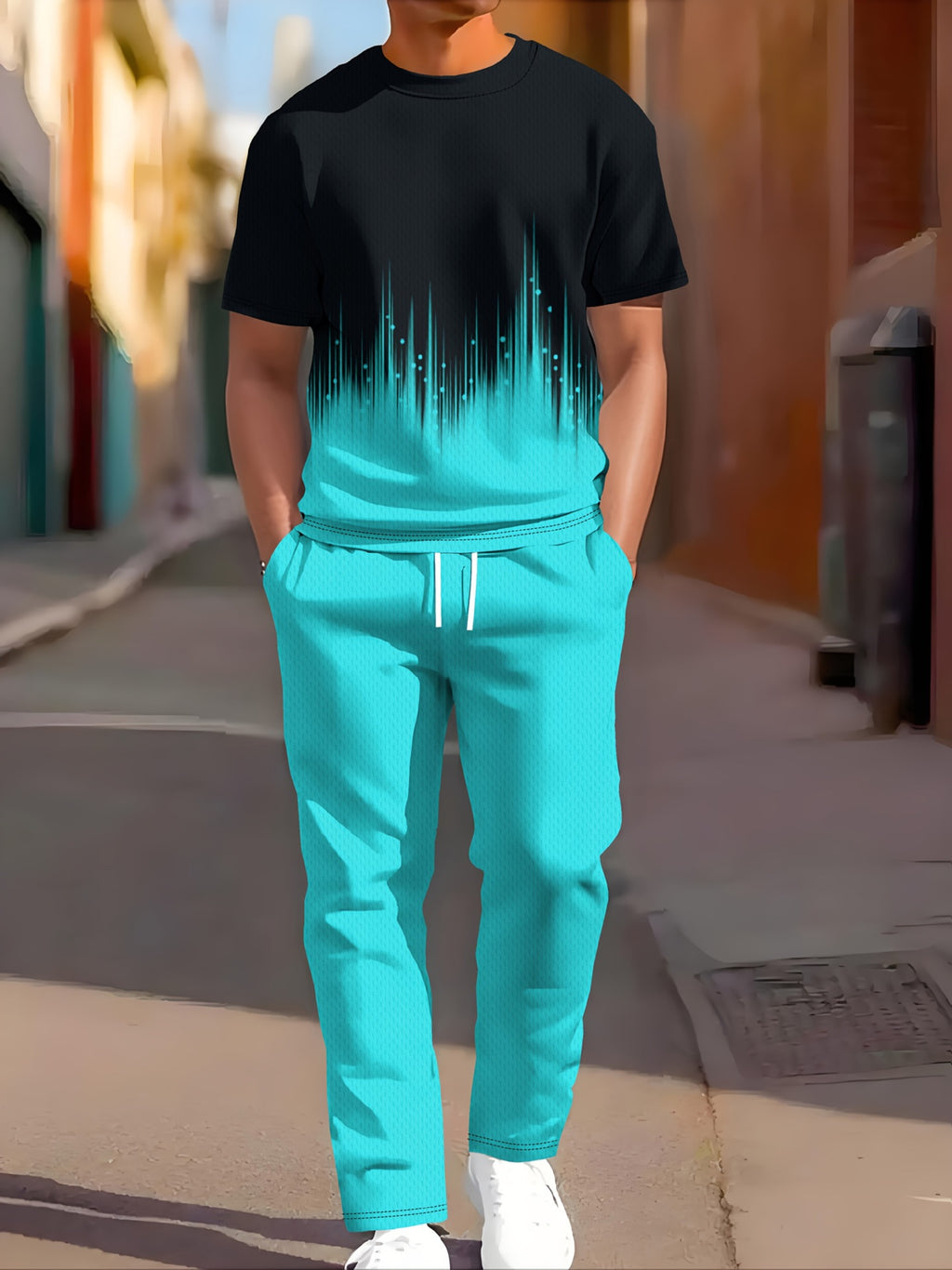 Ensemble deux pièces imprimé pour homme