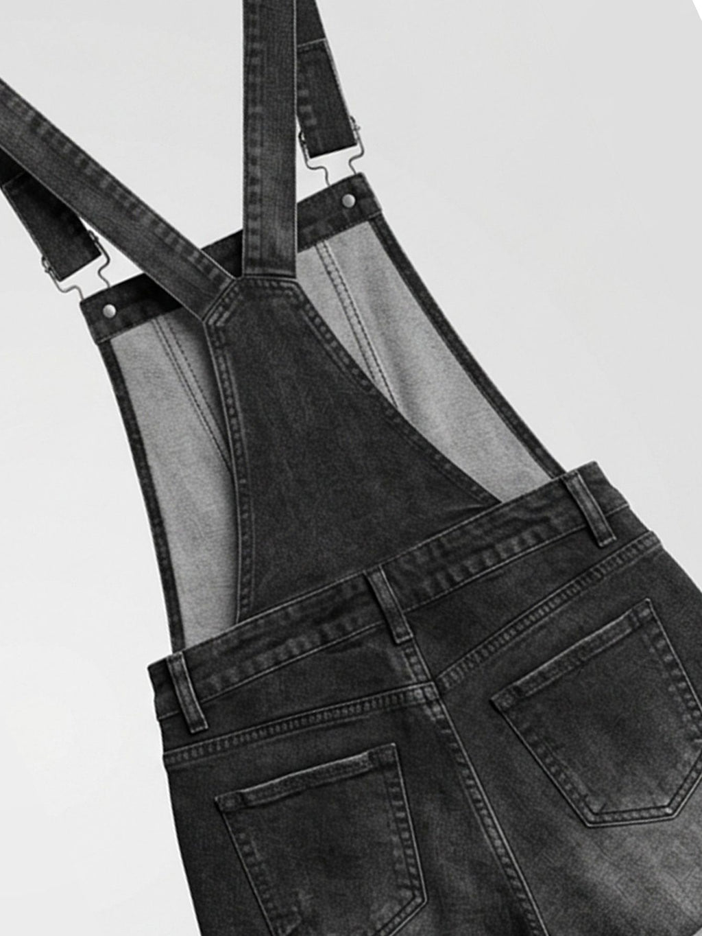 Salopettes en jean déchiré pour femme