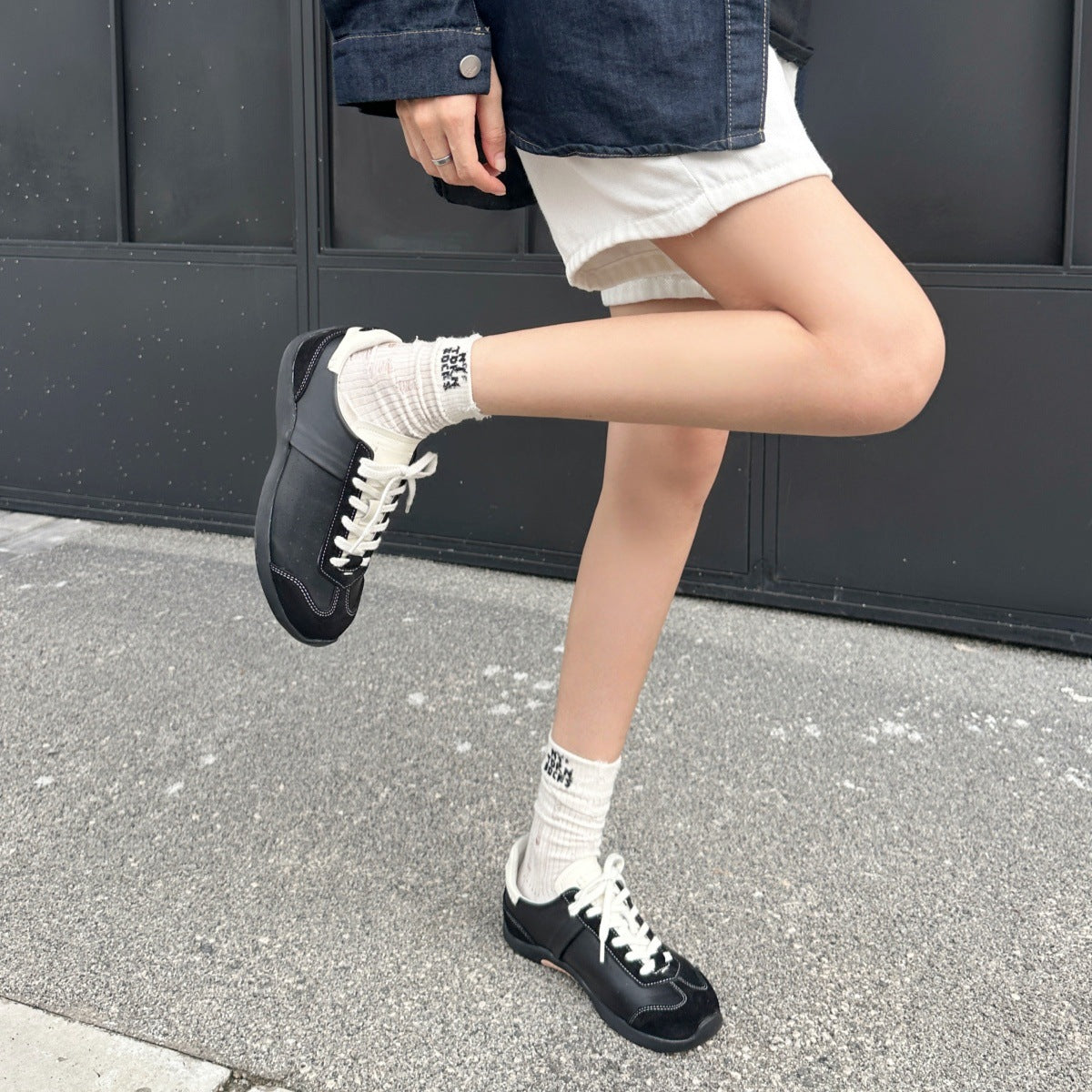 Chaussures d'entraînement de ballet en cuir véritable