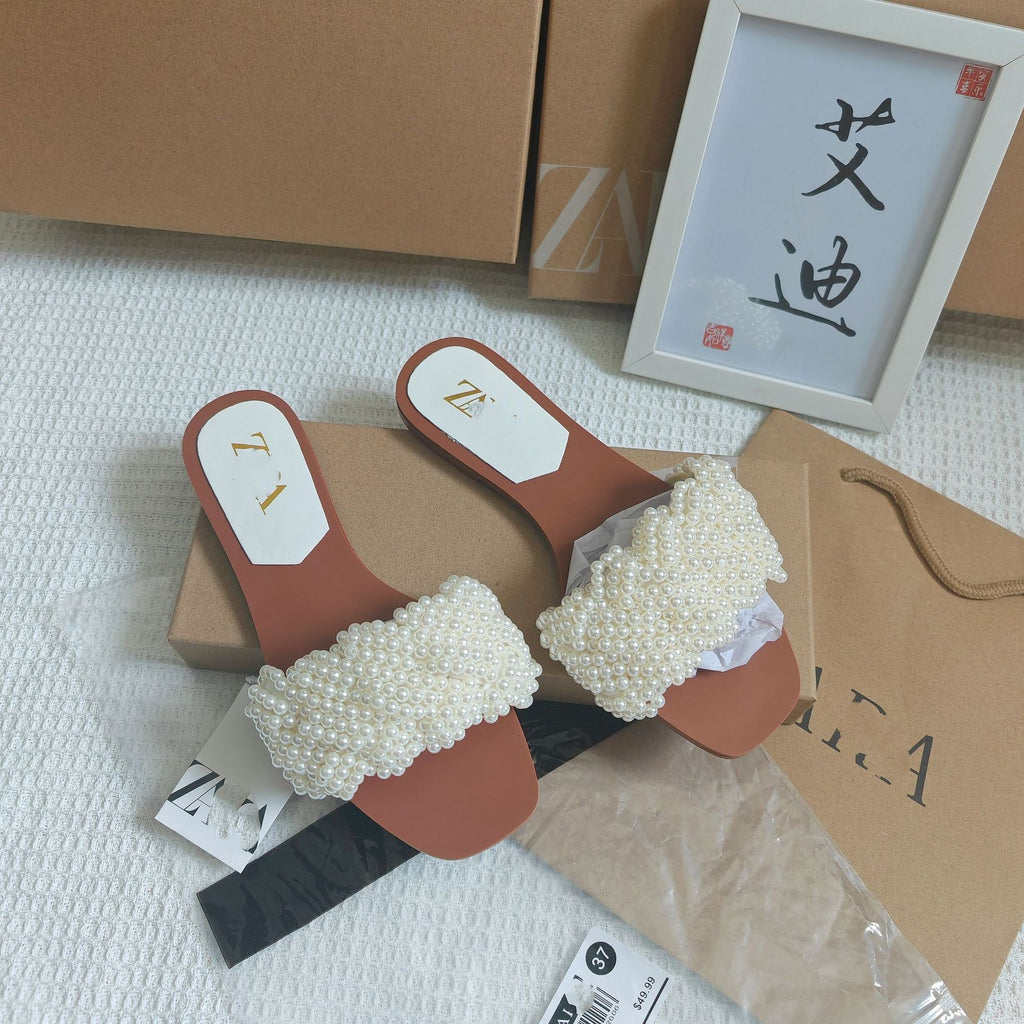 Sandales plates Za Original pour femmes