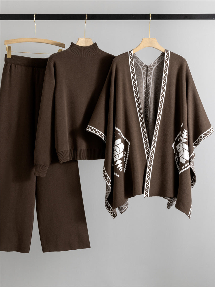 Ensemble trois pièces pour femme, style décontracté et ample
