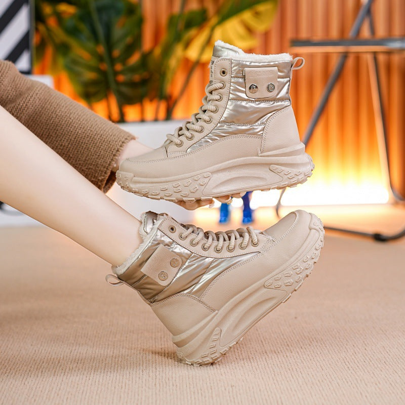 Bottes de neige pour femmes avec doublure en peluche
