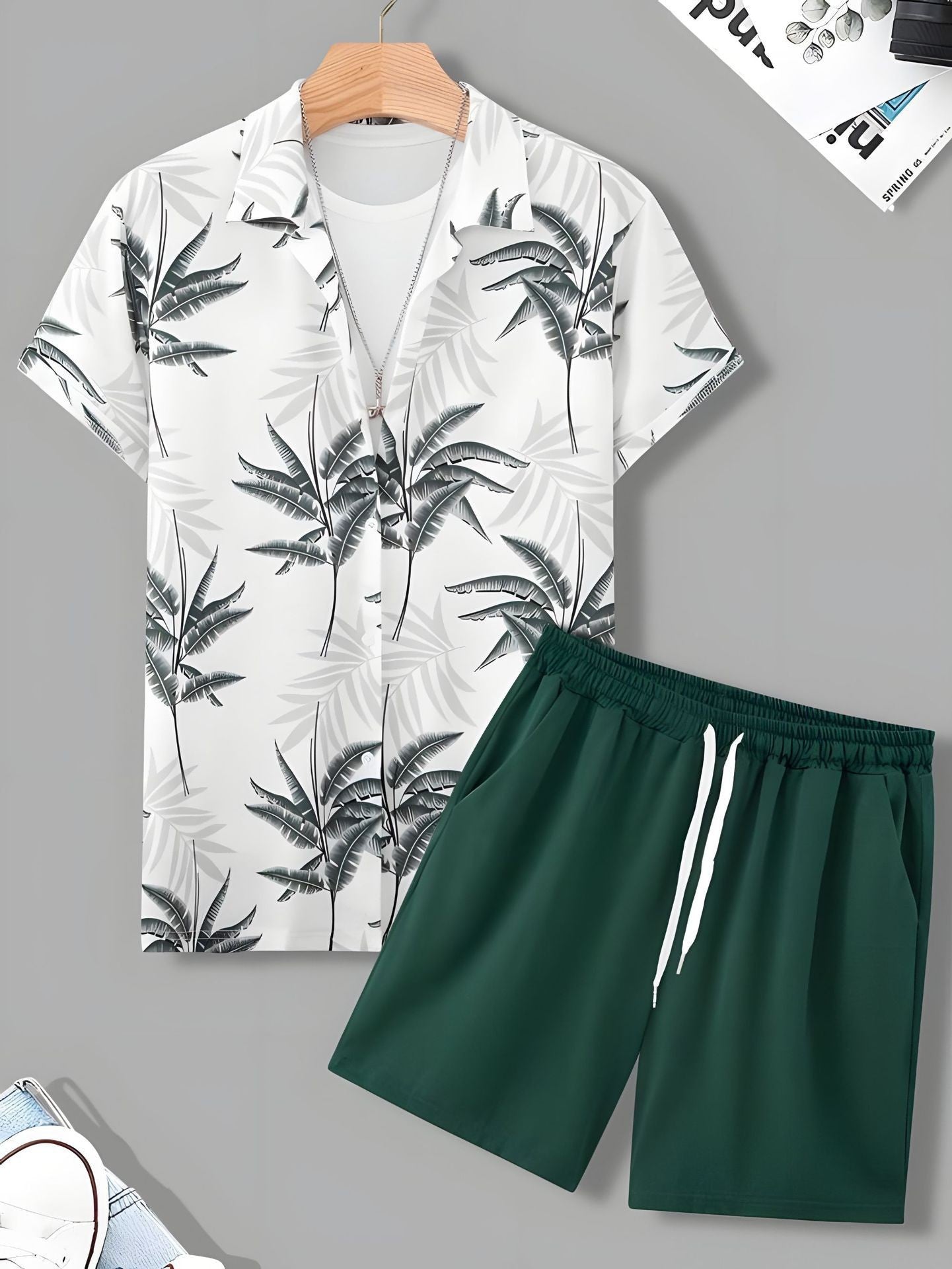 Ensemble homme TEMU Explosions : chemise hawaïenne
