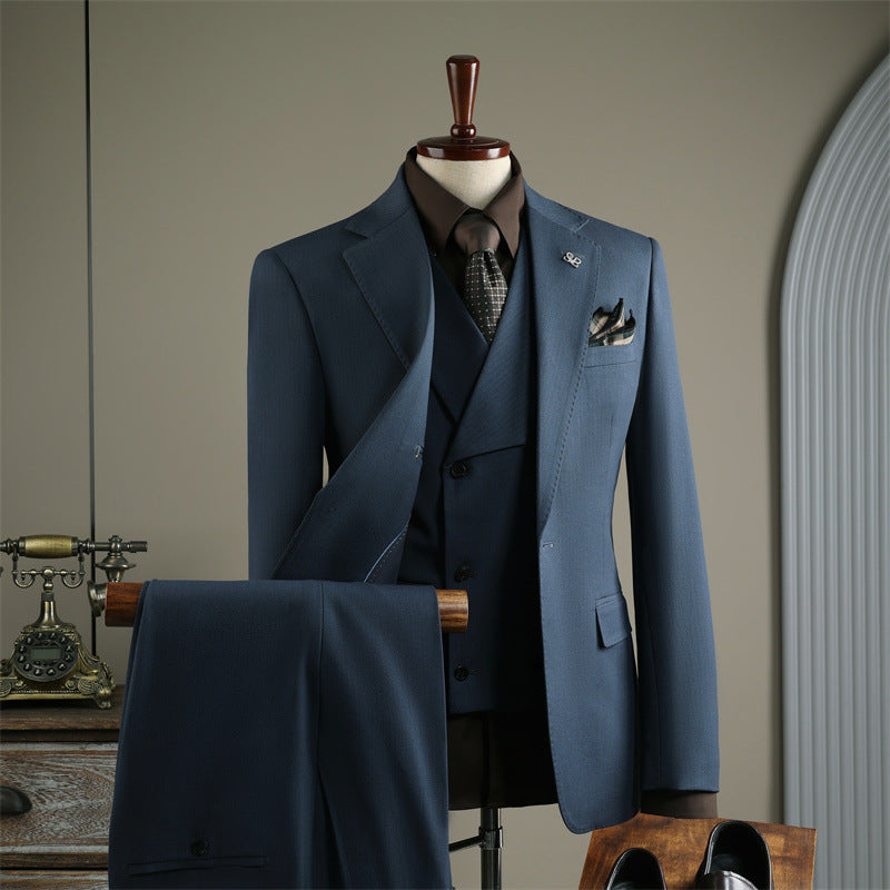 Costume rayé haut de gamme pour homme