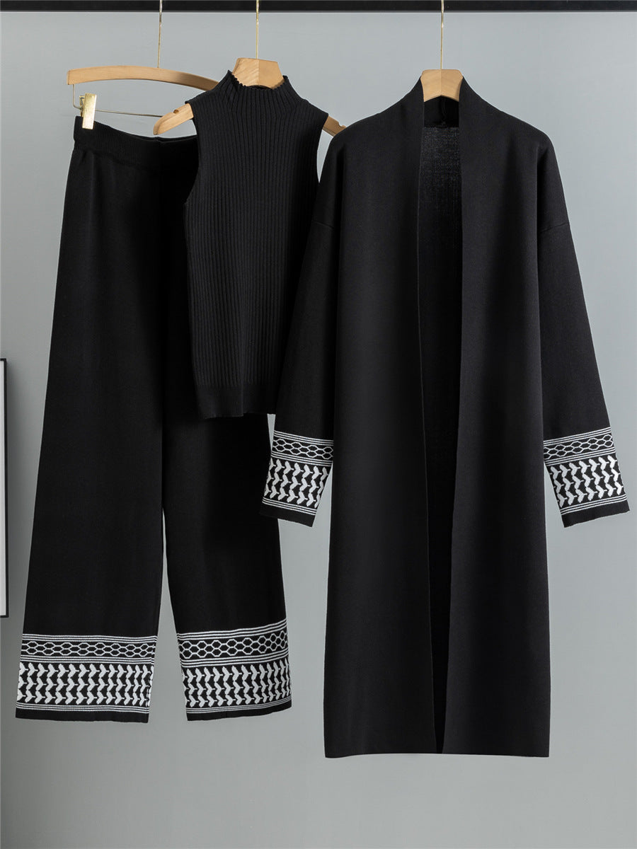 Ensemble trois pièces tendance automne-hiver pour femme