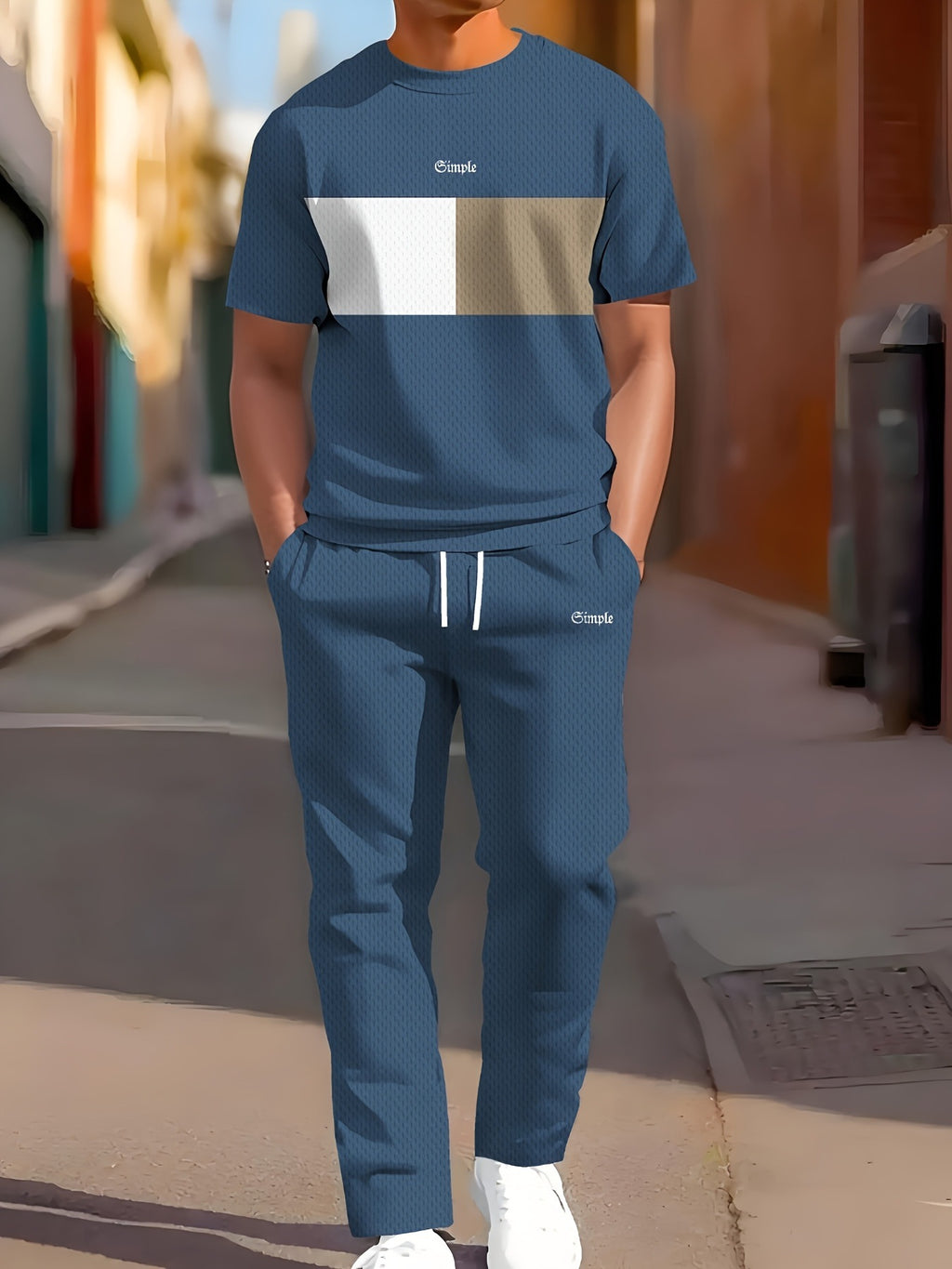 Ensemble deux pièces imprimé pour homme