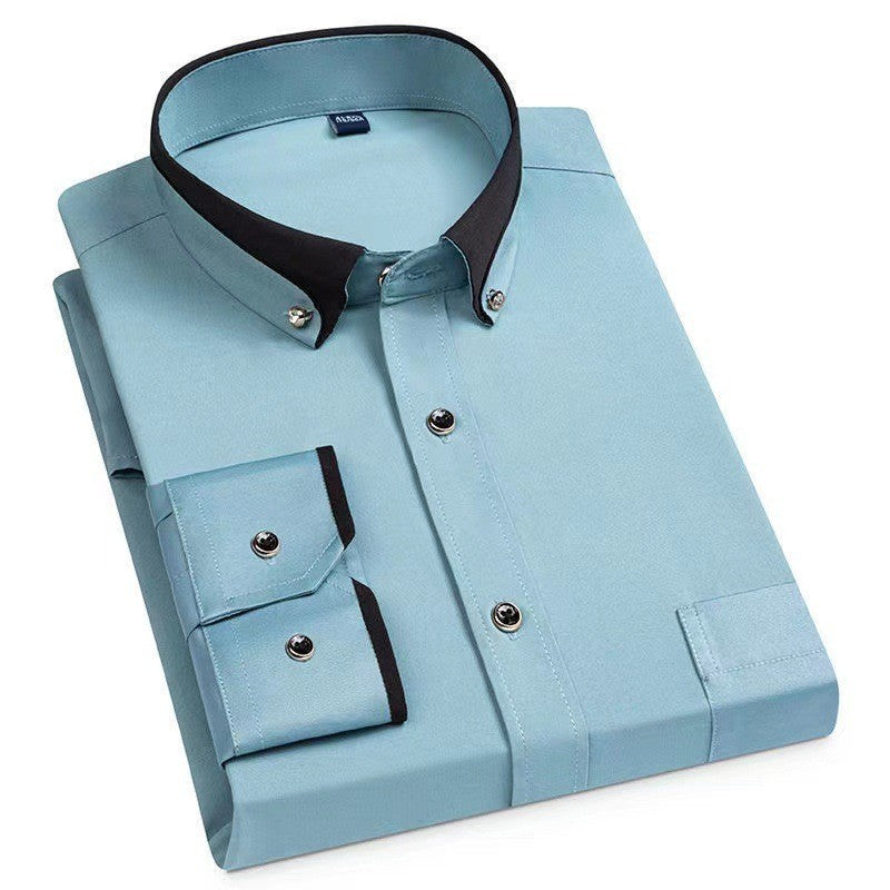 Chemise homme à manches longues stretch