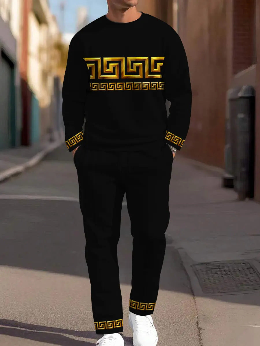 Sweat-shirt ample à manches longues, d'un pantalon de jogging