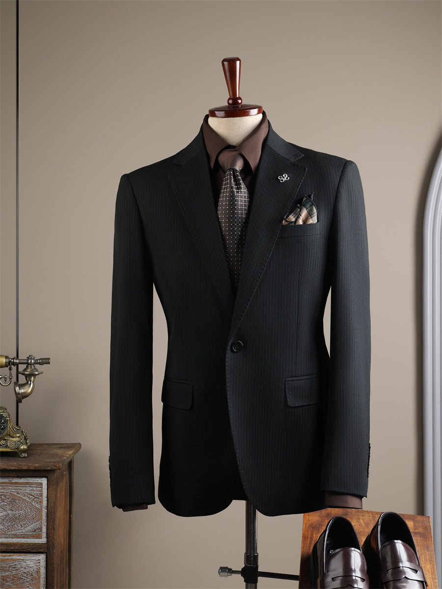 Costume rayé haut de gamme pour homme