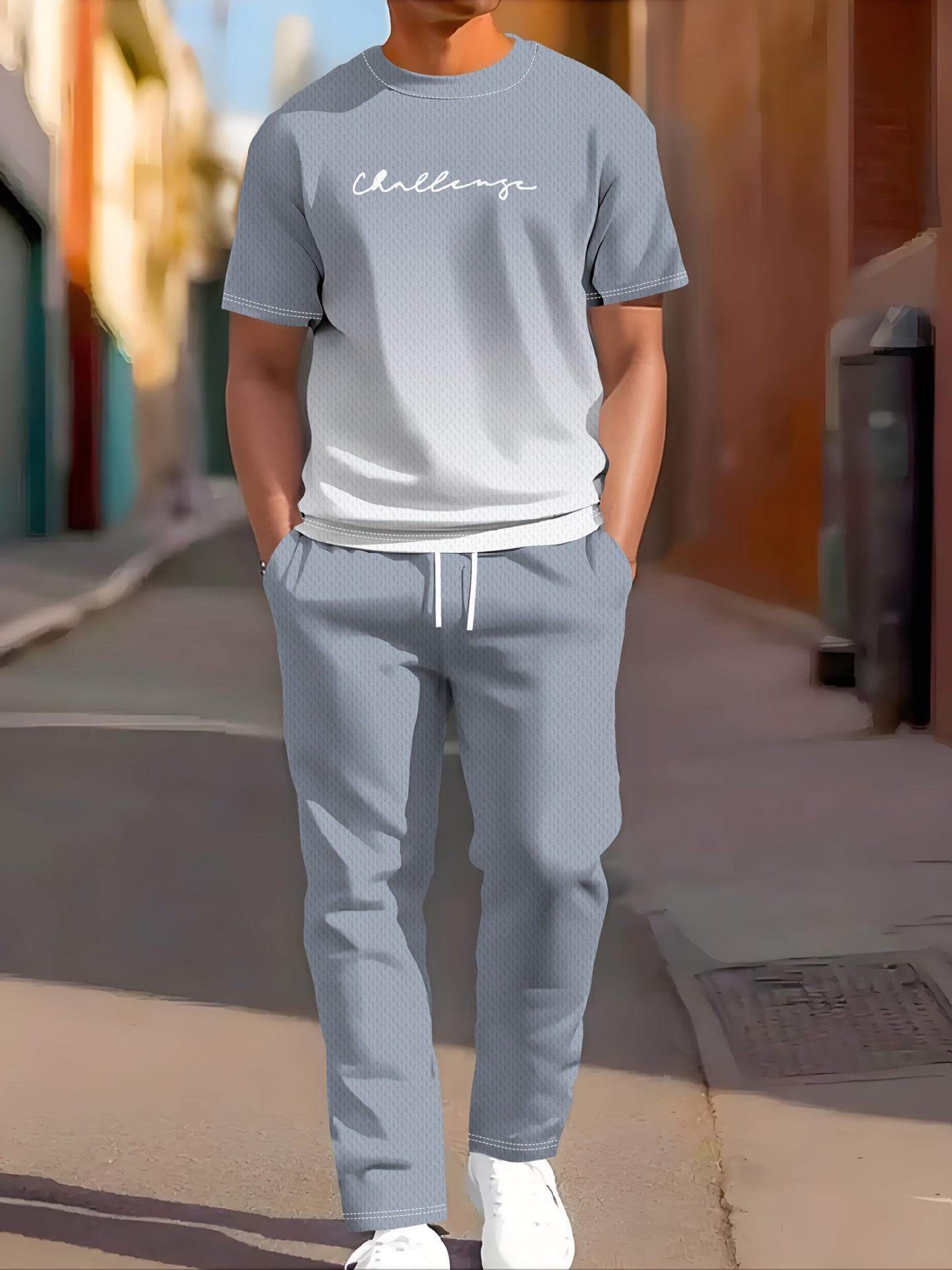Ensemble deux pièces imprimé pour homme
