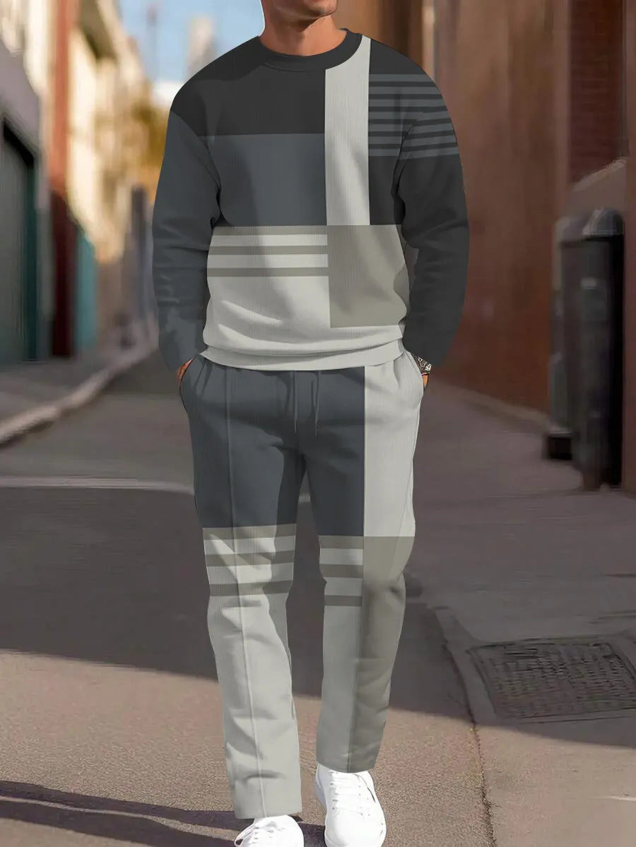 Sweat-shirt ample à manches longues, d'un pantalon de jogging