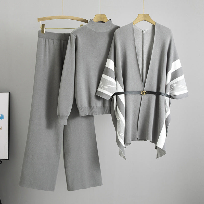 Ensemble trois pièces pour femme, style automne