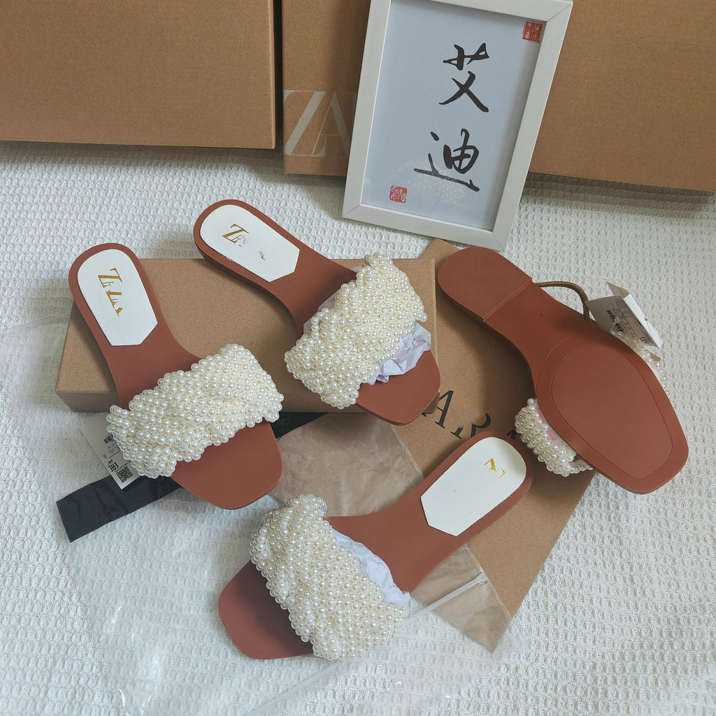 Sandales plates Za Original pour femmes