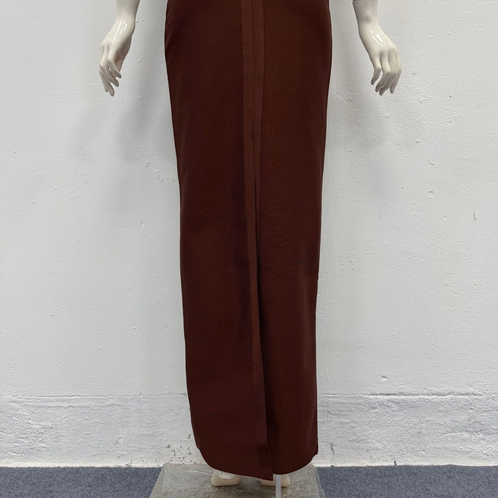 Robe de soirée sexy à jupe longue plissée en dentelle