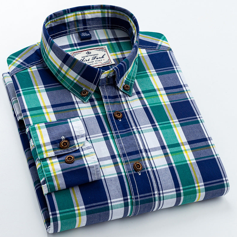 Chemise à carreaux en coton