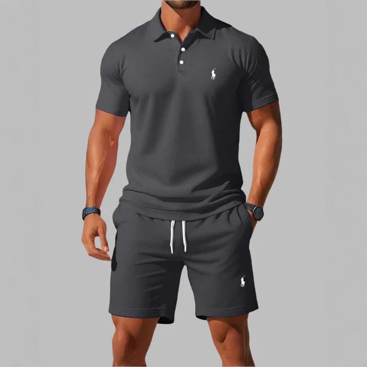 Chemise polo décontractée à revers boutonné