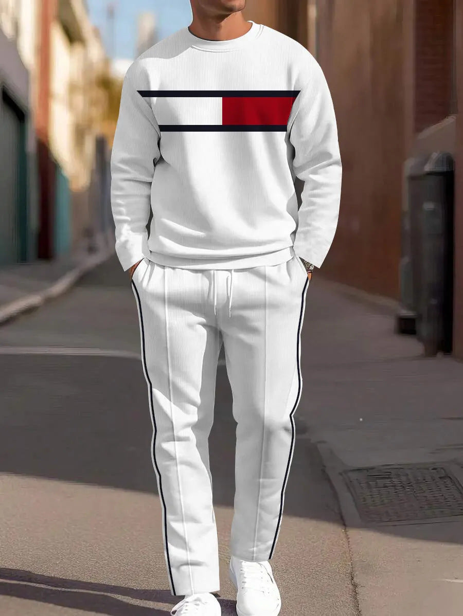 Sweat-shirt ample à manches longues, d'un pantalon de jogging