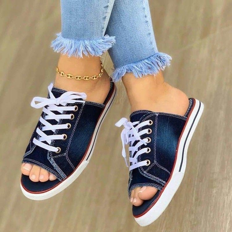 Sandales d'été en toile, style coréen