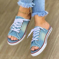 Sandales d'été en toile, style coréen