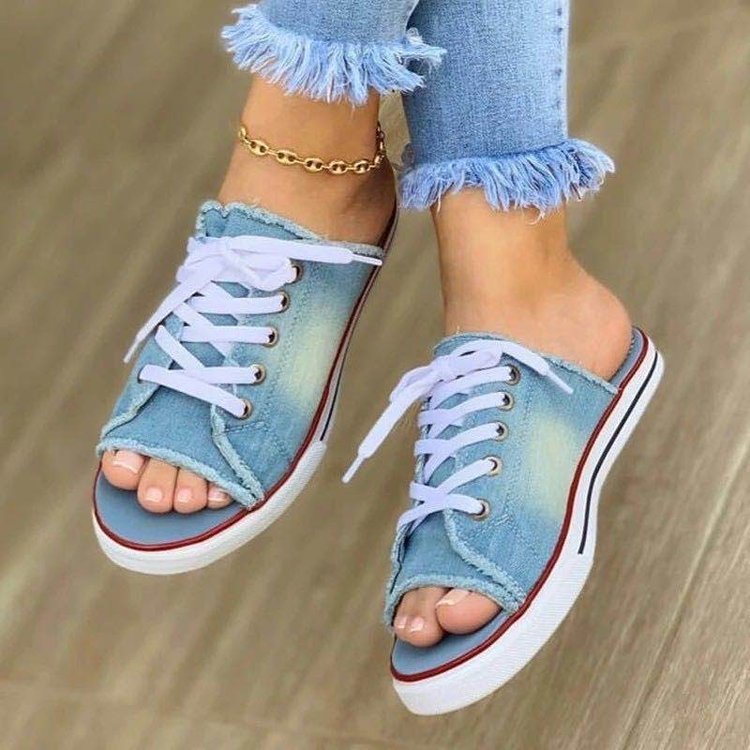 Sandales d'été en toile, style coréen