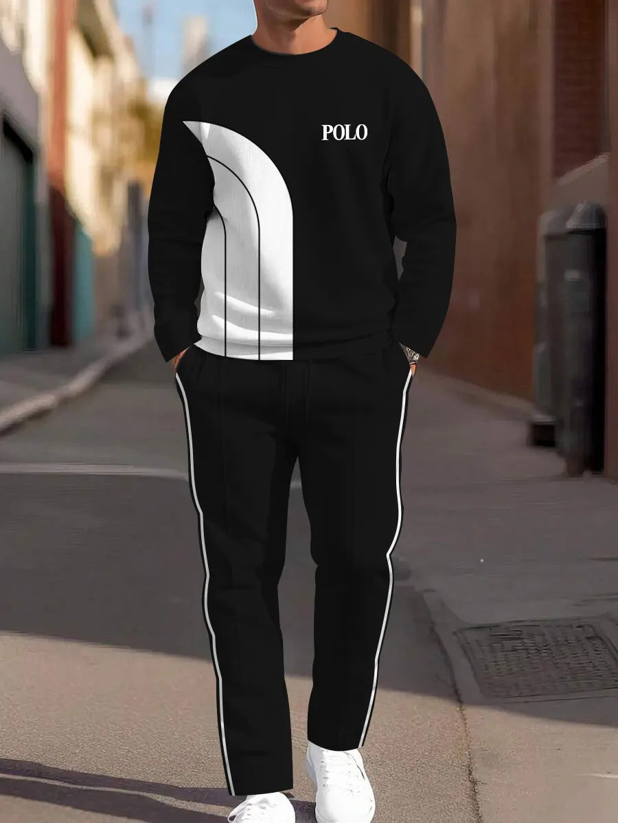 Sweat-shirt ample à manches longues, d'un pantalon de jogging