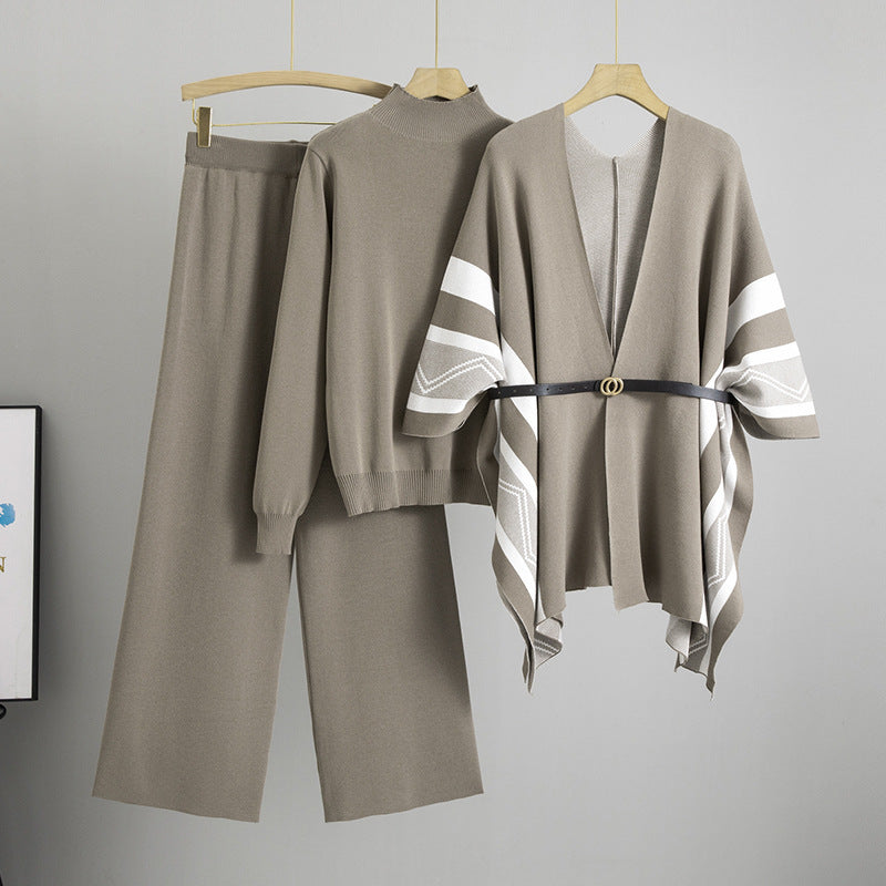 Ensemble trois pièces pour femme, style automne