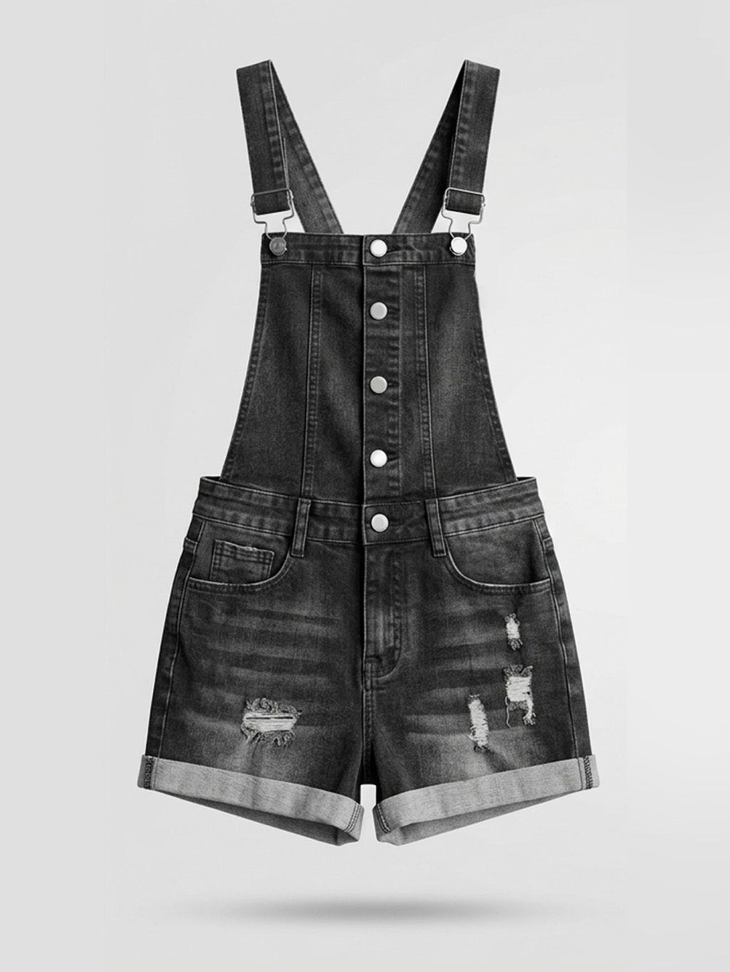 Salopettes en jean déchiré pour femme