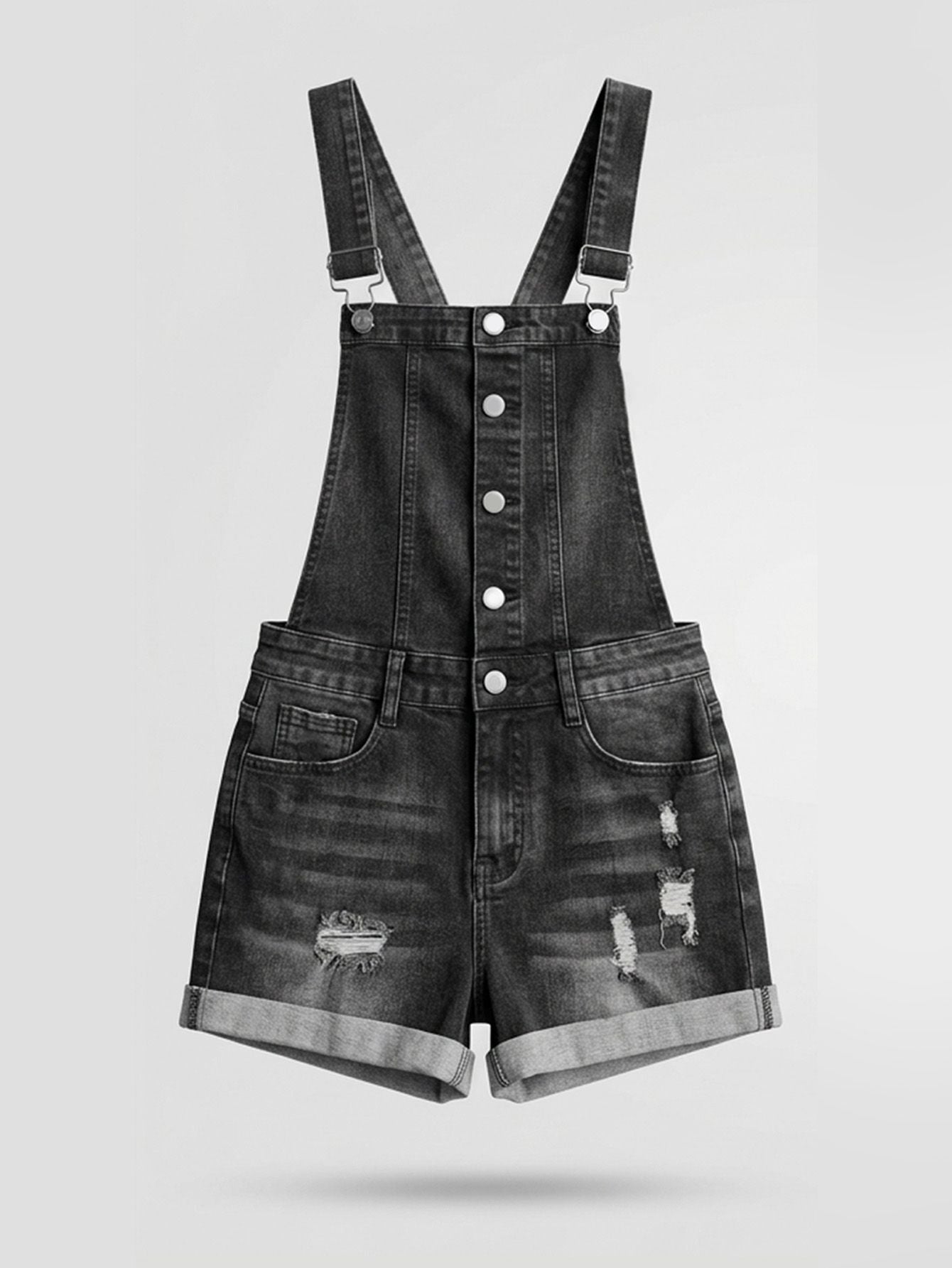 Salopettes en jean déchiré pour femme