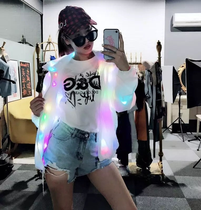 Manteau lumineux à LED