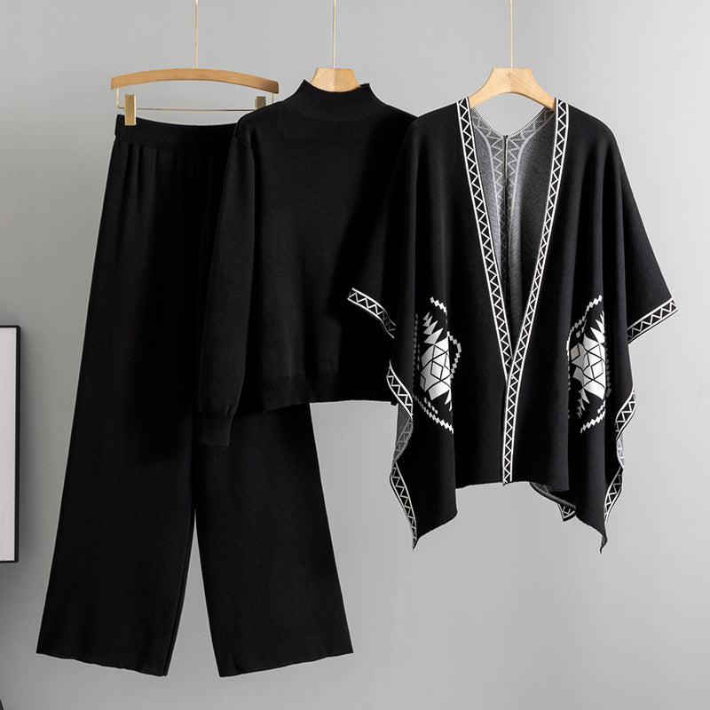 Ensemble trois pièces pour femme, style décontracté et ample
