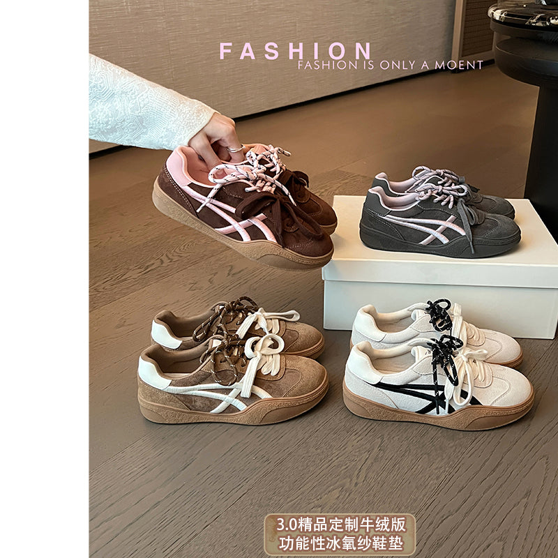Chaussures de sport rétro brodées pour femmes