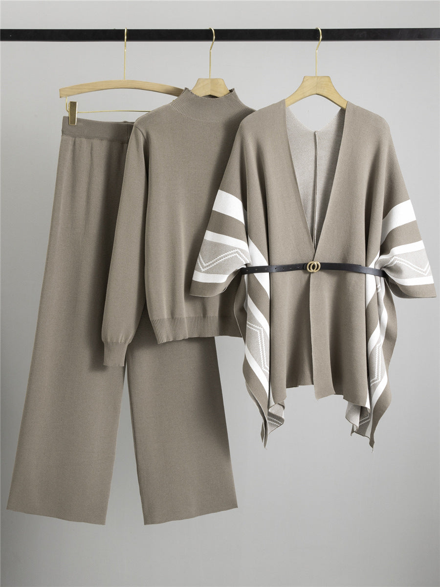 Ensemble trois pièces pour femme, style automne