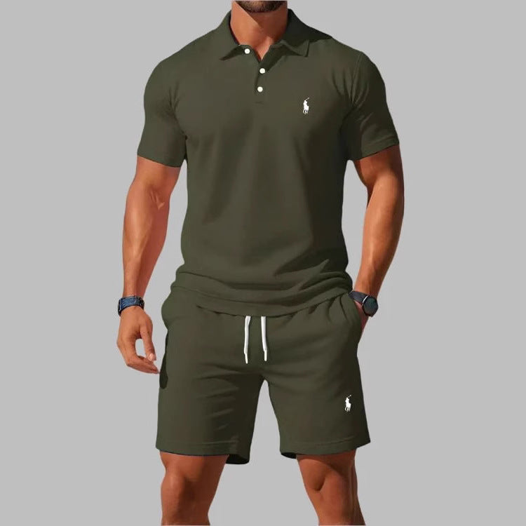 Chemise polo décontractée à revers boutonné