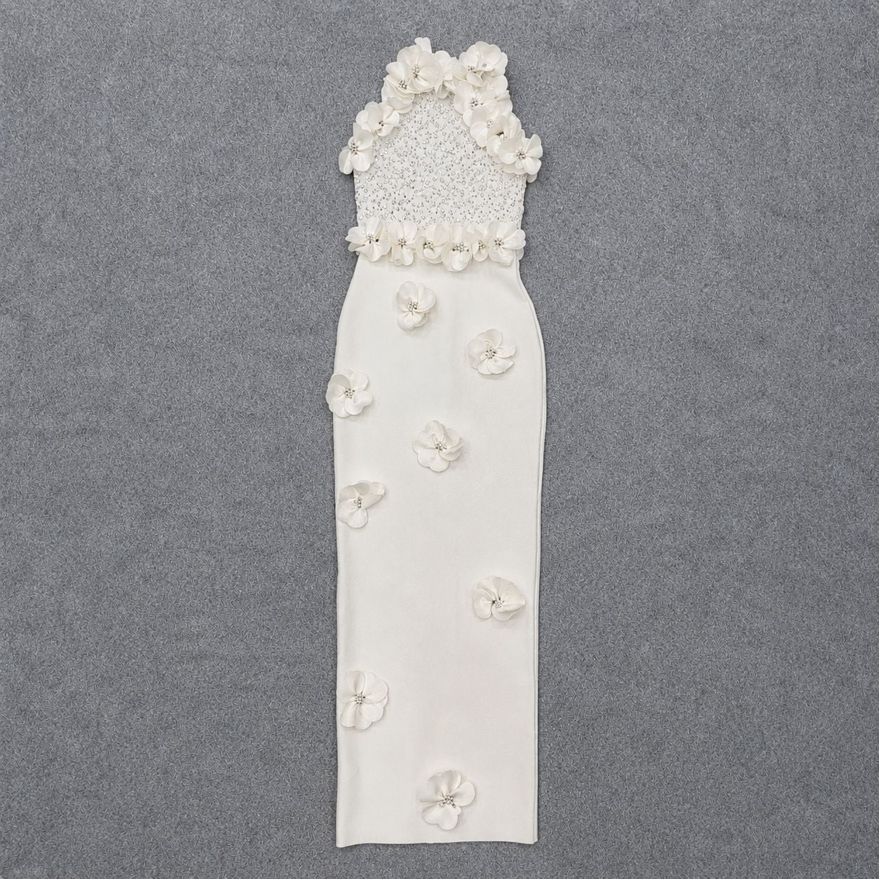 Robe de soirée longue moulante à sequins