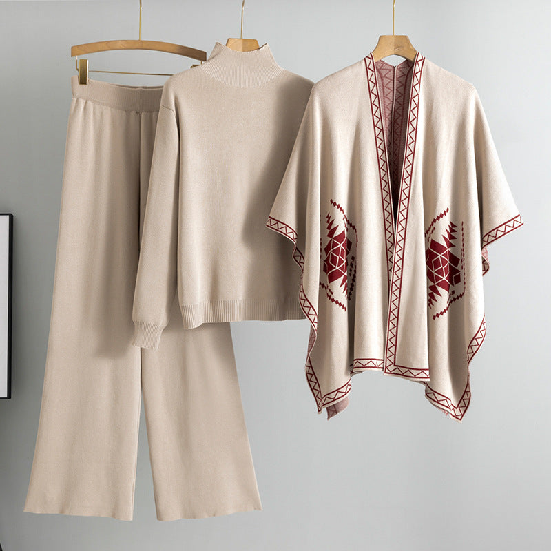 Ensemble trois pièces pour femme, style décontracté et ample