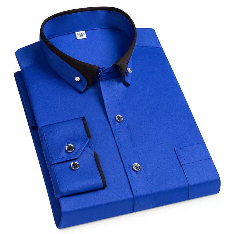 Chemise homme à manches longues stretch