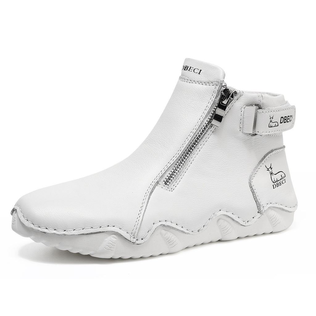 Bottes Martin chaudes et populaires pour femmes, en cuir véritable