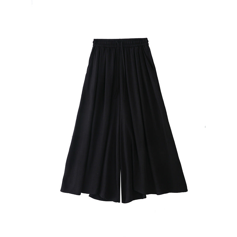 Pantalon large en lin pour femme, collection 2026