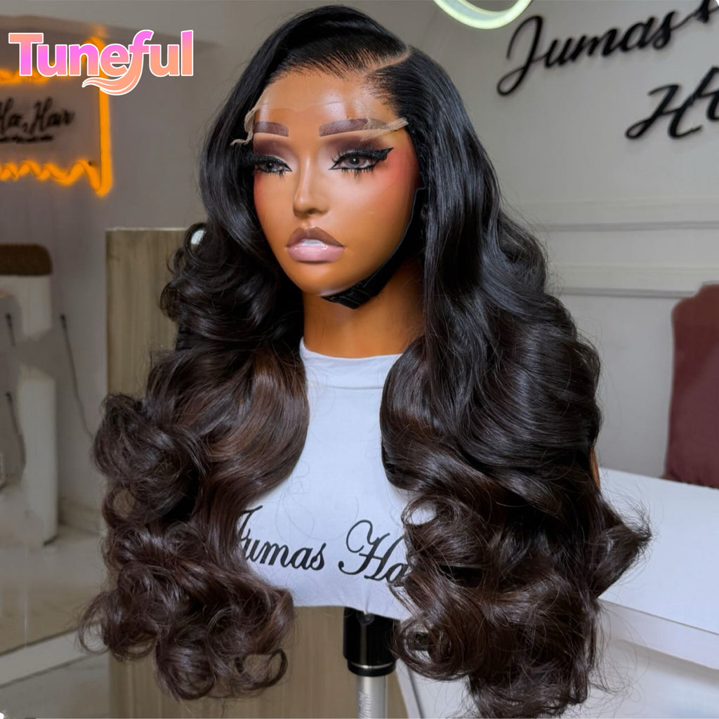 Cheveux ondulés naturels HD de donneuse