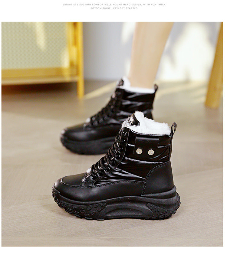 Bottes de neige pour femmes avec doublure en peluche