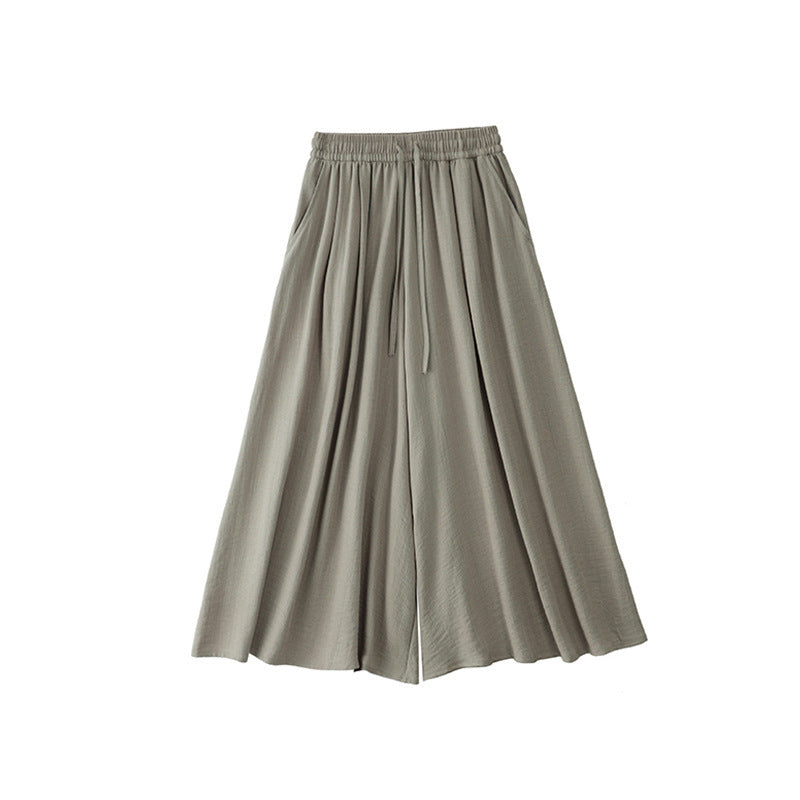 Pantalon large en lin pour femme, collection 2026