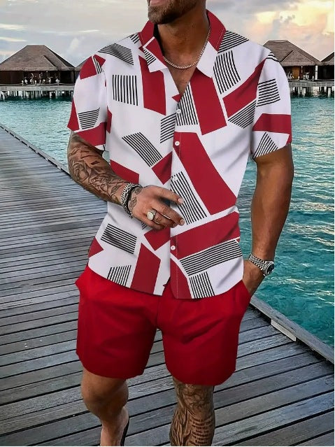 Ensemble homme TEMU Explosions : chemise hawaïenne